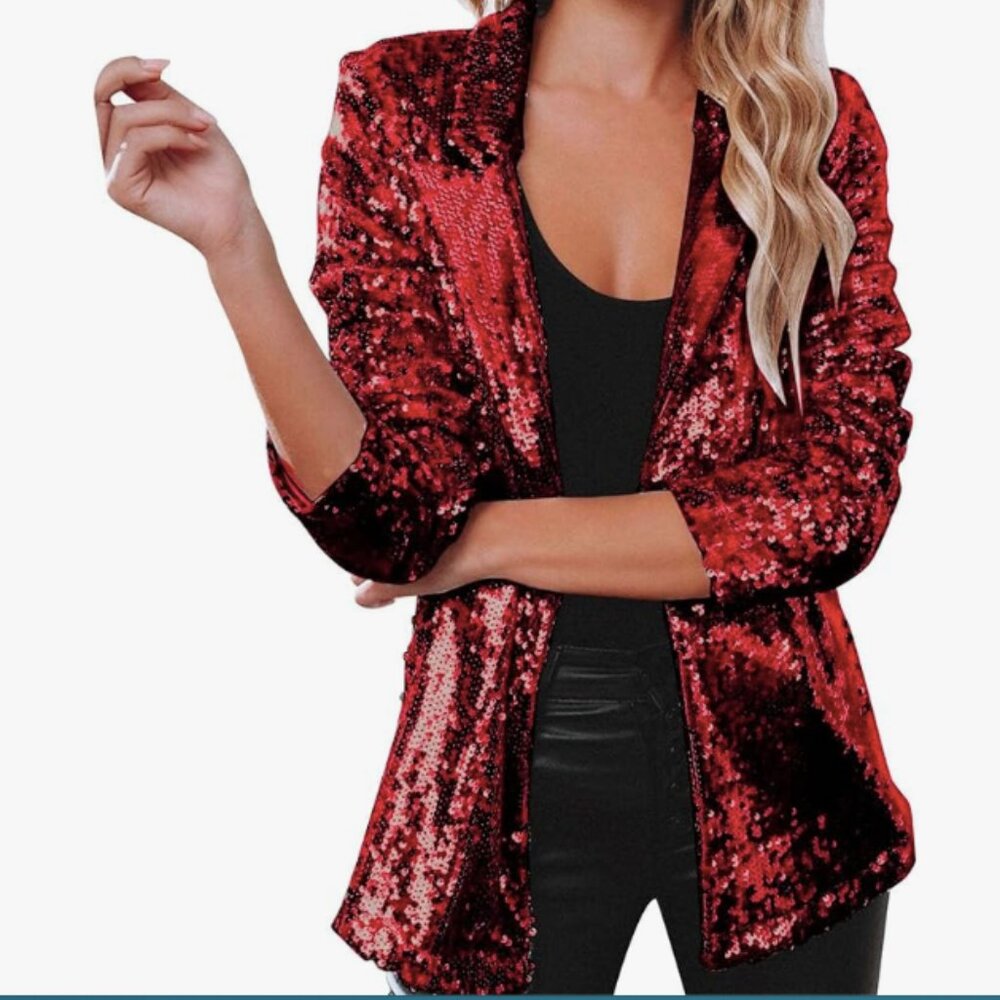 Red Sequin Blazer